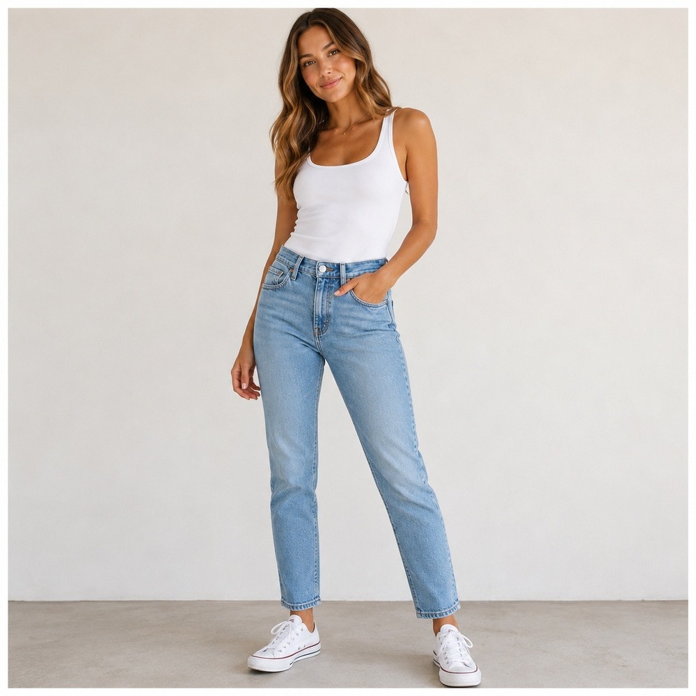 Levis Premium 501 Skinny Jeans Light Wash Blue Button Fly Denim W31 L28 Womens